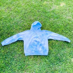 Blue Tie Dye David Dobrik Hoodie Sweatshirt David’s Vlog Size Medium Fanjoy